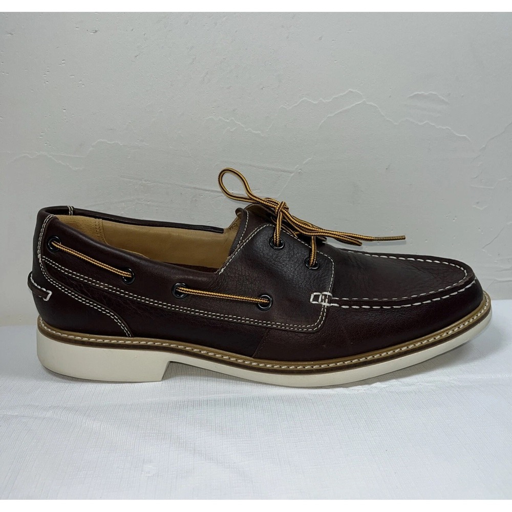 Cole Haan Mens 10M Casual Boat Shoes C12370‎ Brown Leather Office Carrier Casual